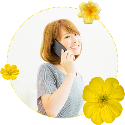 Woman using her phone for call