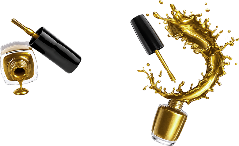 Gold Nail Polish Overlay